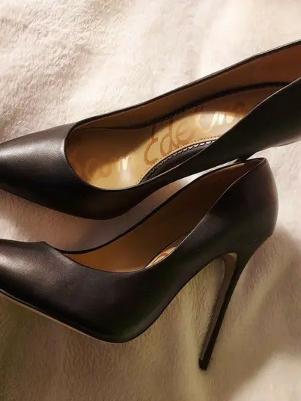 Sam Edelman Black Pointed-Toe Stiletto Pumps